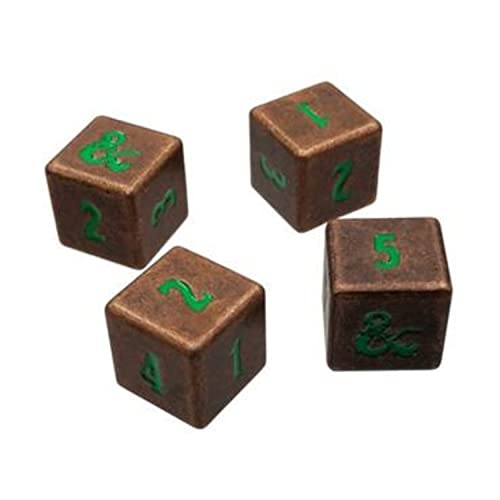 Heavy Metal Feywild Copper and Green D6 Dice Set for Dungeons & Dragons - Great for RPG, DND, MTG as Gamer Dice or Board Gaming Dice