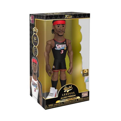 Funko Gold Vinyl: NBA Legends - Allen Iverson 76ers, 12 Inch Premium Vinyl Figure with Chase (Styles May Vary)