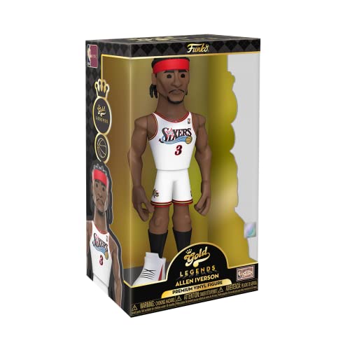 Funko Gold Vinyl: NBA Legends - Allen Iverson 76ers, 12 Inch Premium Vinyl Figure with Chase (Styles May Vary)