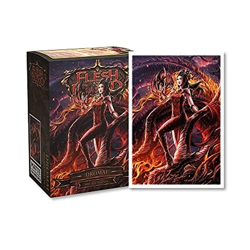 Arcane Tinmen Dragon Shield Sleeves – Flesh and Blood: Dromai 100 CT - MTG Card Sleeves are Smooth & Tough - Compatible with Pokemon & Magic The Gathering Card Sleeves (AT-16050)