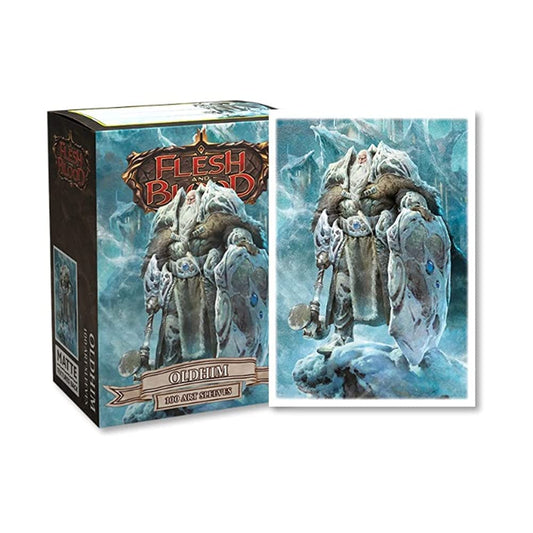 Arcane Tinmen Dragon Shield Sleeves – Flesh and Blood: Oldhim 100 CT - MTG Card Sleeves are Smooth & Tough - Compatible with Pokemon & Magic The Gathering Card Sleeves (AT-16040)