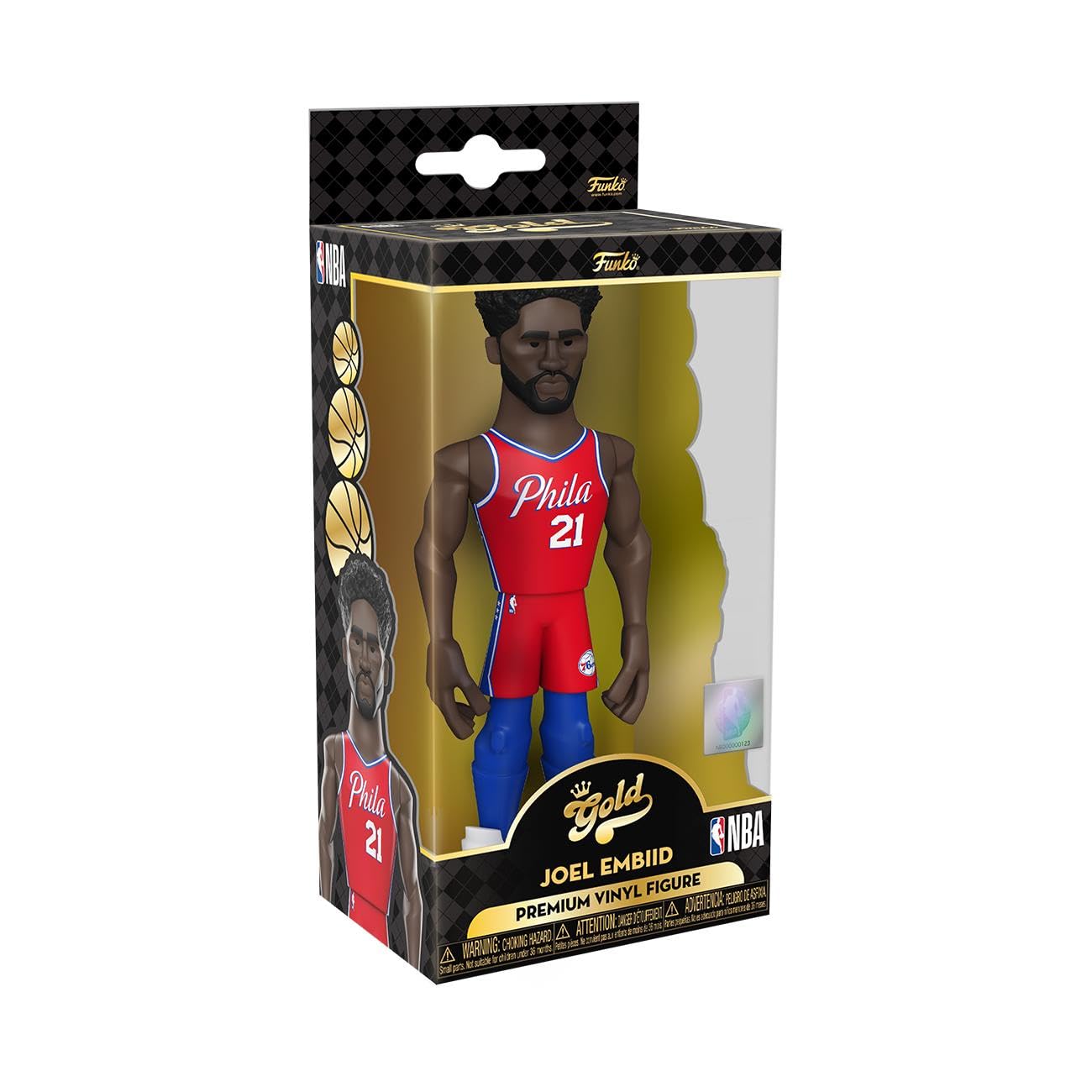 Funko Pop! Gold NBA: Sixers - Joel Embiid 5" with Chase (Styles May Vary)