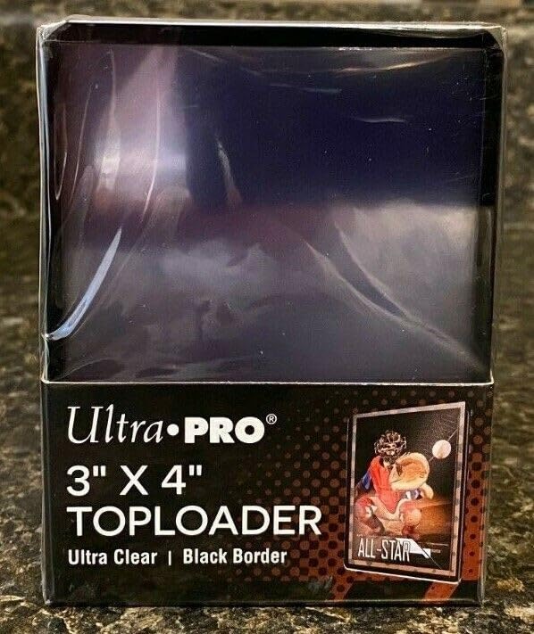 Ultra Pro 3" X 4" Black Border Toploader 25ct