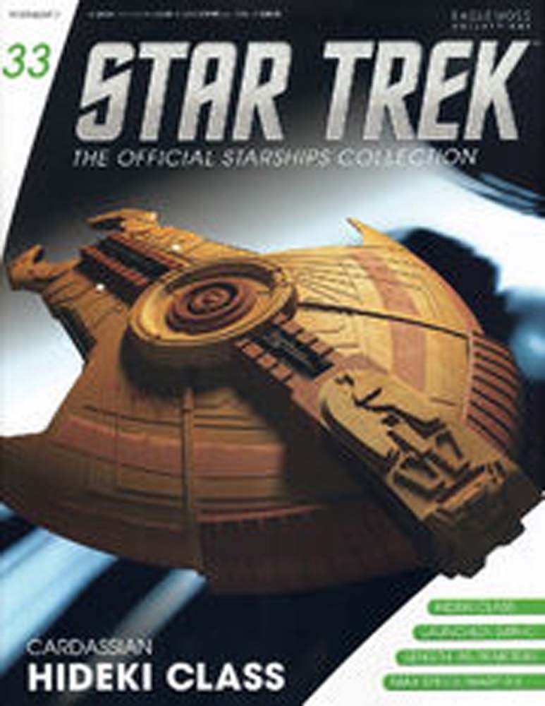 #33 Star Trek Cardassian Hideki Class Die-Cast Ship from Eaglemoss/UK wCollector Magazine