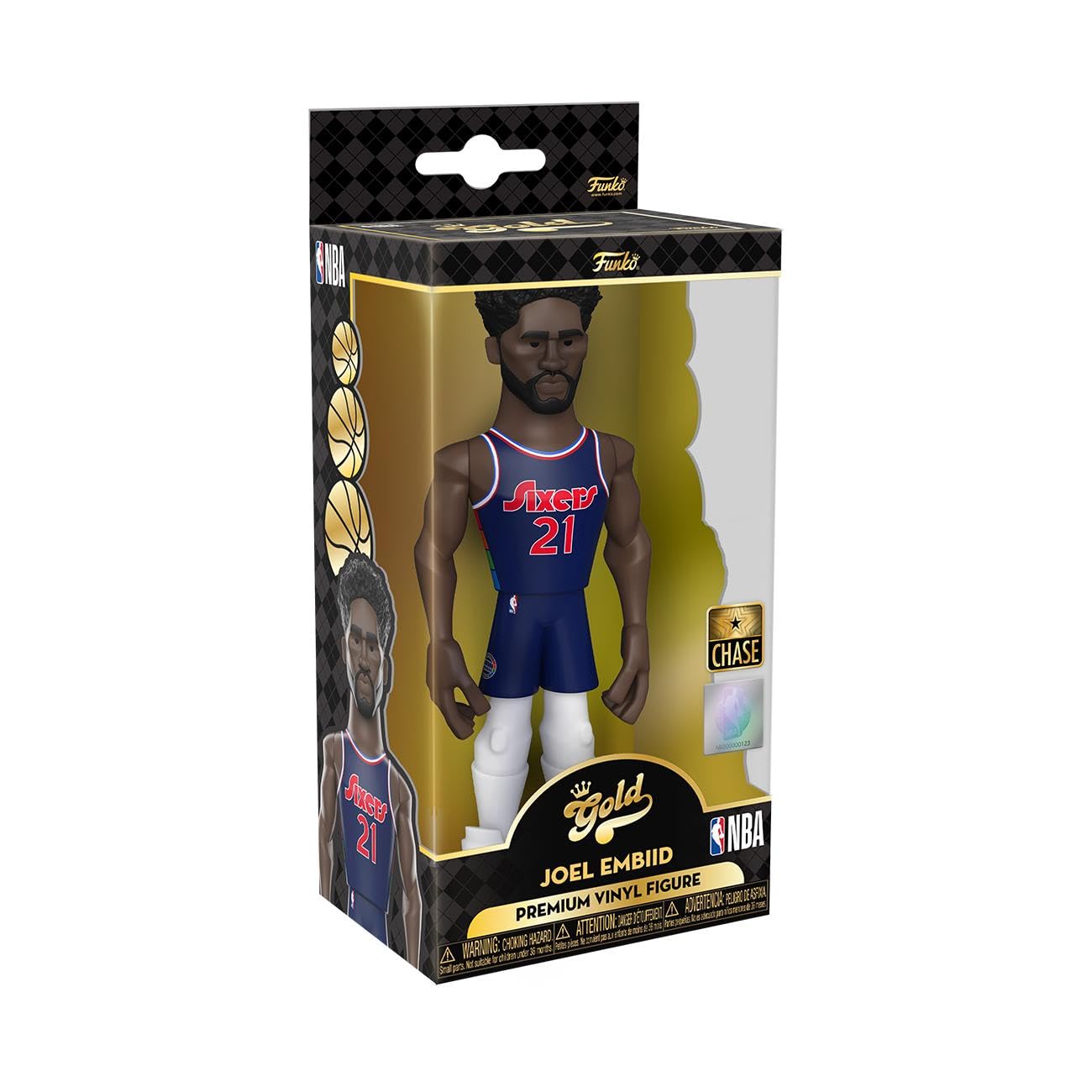 Funko Pop! Gold NBA: Sixers - Joel Embiid 5" with Chase (Styles May Vary)