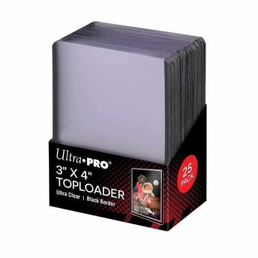 Ultra Pro 3" X 4" Black Border Toploader 25ct