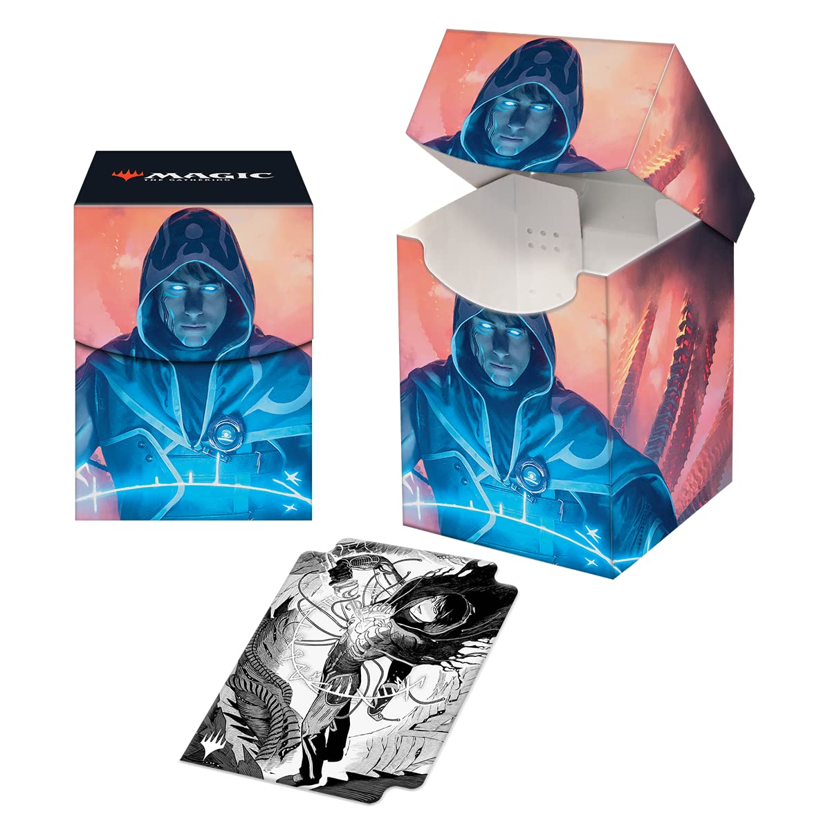 Ultra Pro - Magic: The Gathering Phyrexia All Will Be One - 100+ Card Deck Box (Jace, the Perfected Mind) Protect & Store Collectible Cards, Trading Cards, & Gaming Cards, Self Locking Lid Deck Box